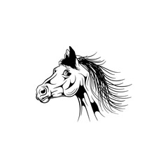 Obraz na płótnie Canvas Simple illustration of horse head