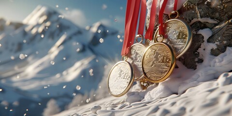 Olympic medals, gold, silver, bronze