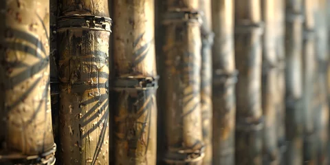 Gordijnen Bamboo detail, texture, texture © Jing