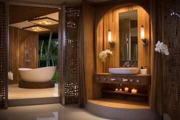 Bamboo Paradise: Luxury Villas with Stunning Bamboo Shower Partitions