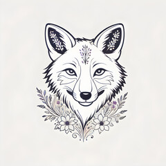 The fox badge design tattoo