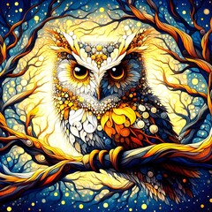 owl on a tree