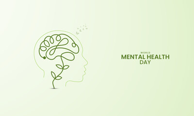 Mental Health Day,  Mental health day design for banner, poster, 3D Illustration