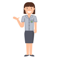 health promotion officer thailand. vector illustration