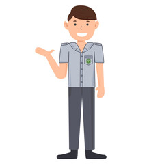 health promotion officer thailand. vector illustration
