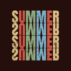 summer typography vector design