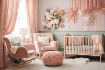 Muted Pastel Bohemian Twist: Gentle Nursery Designs in Soft Colors