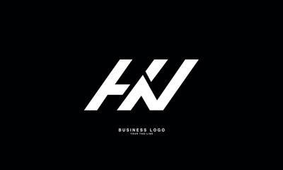 HN, NH, H, N, Abstract Letters Logo Monogram