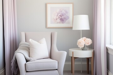 Muted Pastel Nursery Designs: Tranquil floral accent vases for calm vibes