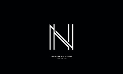HN, NH, H, N, Abstract Letters Logo Monogram