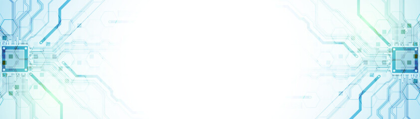 CPU concept. Circuit board. Technology abstract background. Hand drawn vector.