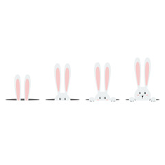 White easter rabbit set - 746476785