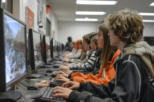 A cybersecurity workshop is currently underway, where students are being educated on digital safety, ethical hacking, and the significance of safeguarding online information in the computer lab.