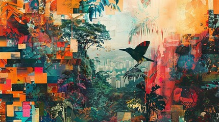 Brazilian Kaleidoscope: Culture and Nature Collage

