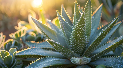 Focused picture of a plant taken in direct sunlight. - Powered by Adobe