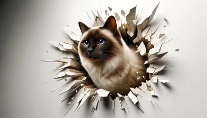 Cats that appear dynamically　ダイナミックに登場する猫 - obrazy, fototapety, plakaty