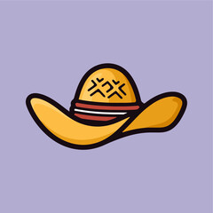 cute mexican hat sombrero icon