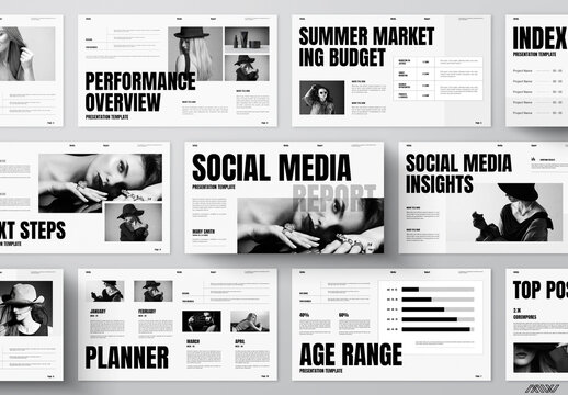 Social Media Report Presentation Layout