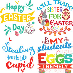 Happy Easter Bundle design, Christian Easter Bundle, Easter Bunny, Retro Easter Cut Files Cricut, Good for Happy Easter tshirt design