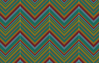 Seamless geometric ethnic spokes knitted pattern