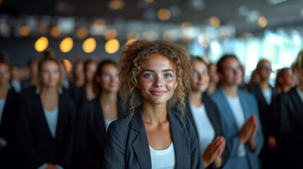 Fototapeta premium Professional Collective Business People Portraits in Conference Room Setting