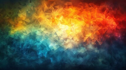 A colorful abstract background with triangles and squares, AI