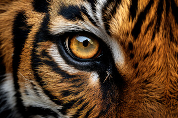 eyes tiger on background