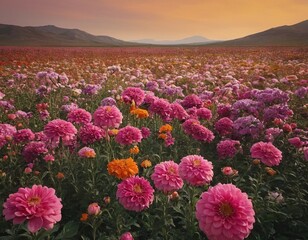 Fototapeta premium flowers at sunset