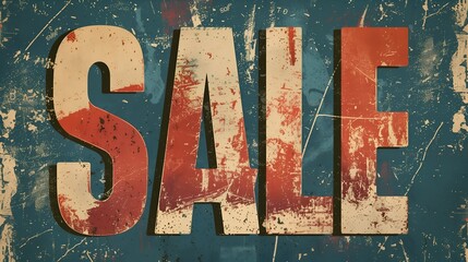 A Typography background with the word " sale " on a vintage style Typography commercial Background
