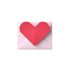 Pink envelope for congratulations with hearts. Gift envelope for Valentine's Day.