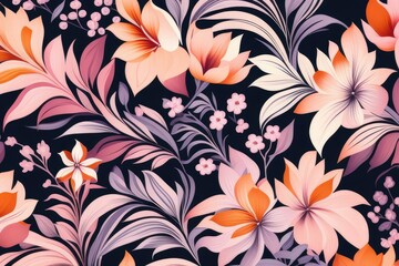 floral leaf pattern background design