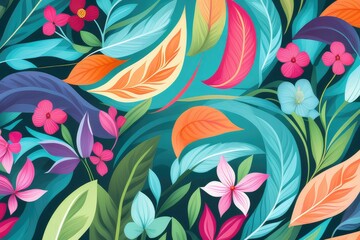 Fototapeta na wymiar floral leaf pattern background design