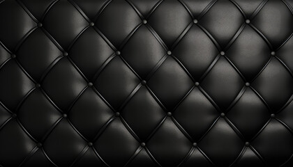 Black leather upholstery on the headboard or sofa
