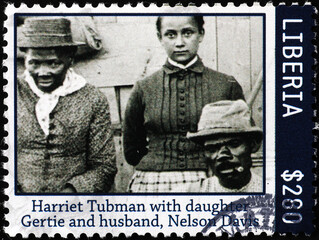 Harriet Tubman and her family on postage stamp - obrazy, fototapety, plakaty