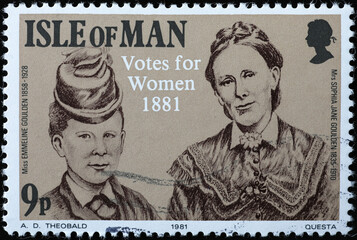 Isle of Man celebrates thr vote for women in 1991 on stamp