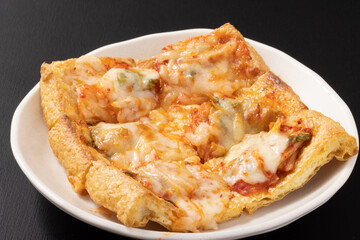 油揚げ　キムチチーズ焼き