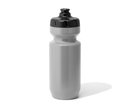 Blank clear plastic Cycling Water Bottle Packaging Isolated On Transparent Background, Prepared For Mockup, 3D Render.