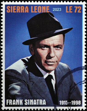 Frank Sinatra on postage stamp of Sierra Leone
