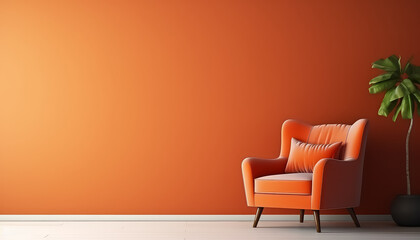 orange sofa with grey color