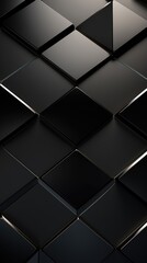 Fototapeta na wymiar Dynamic Black Hexagons with Striking Edges for Luxury Design.