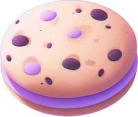 a croissant 3d icon,cute shape,minimalism,purple blue,solid white background,matte,surrealism