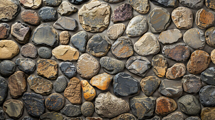 Pebble stone background in a home yard.