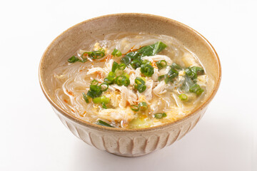 鶏ささみ　春雨スープ