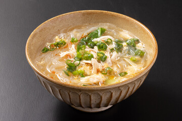 鶏ささみ　春雨スープ