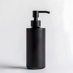 Obraz premium Black Soap dispenser mock up isolated on White Background