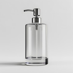 Obraz premium Glass Soap dispenser mock up isolated on White Background
