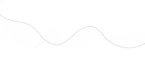 Abstract halftone flowing wavy colorful gradient dots shape isolated on transparent background. Digital future technology concept. Design for web design, music, cover, technology, science, data