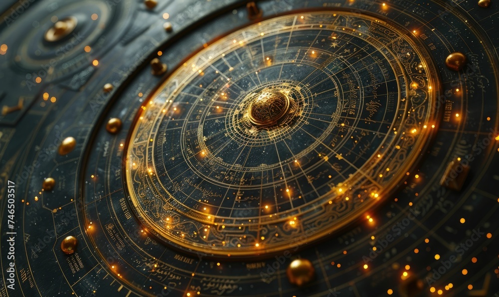 Wall mural in a galaxy where the persian empire thrives, hieroglyphics serve as the map for interstellar sci-fi