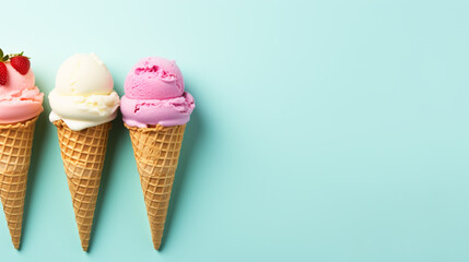ice cream background banner pastel background with free space Ideas for placing products against beautiful backgrounds