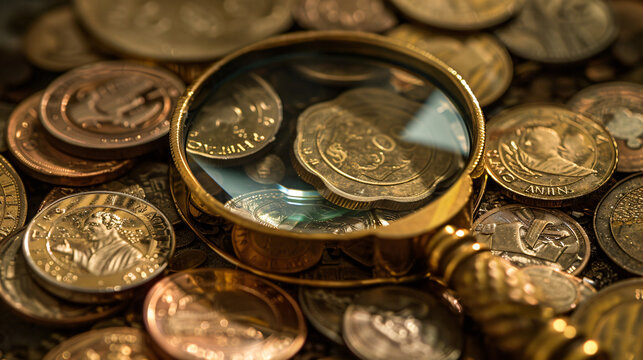 Picture of a business money concept idea: coins.